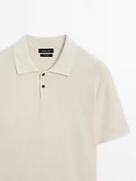 100% cotton knit polo shirt