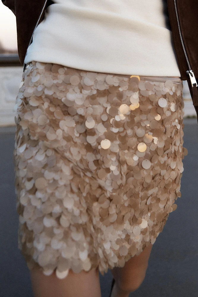 SEQUIN MINI SKIRT