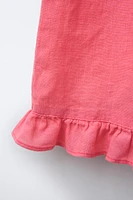 100% LINEN RUFFLED CULOTTES