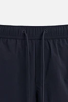 CONTRAST BANDS MID-LENGTH SWIMSUIT