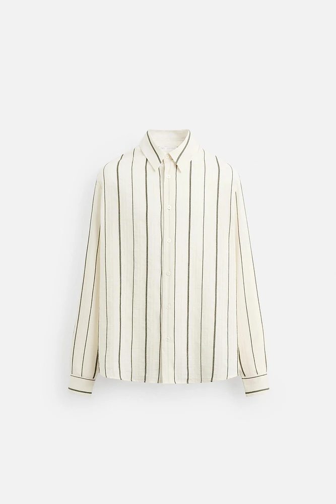 CHEMISE JACQUARD À RAYURES