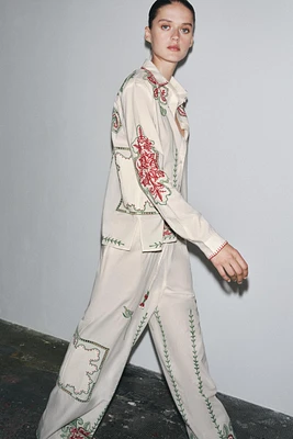 ZW COLLECTION EMBROIDERED PANTS