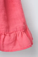 100% LINEN RUFFLED TOP