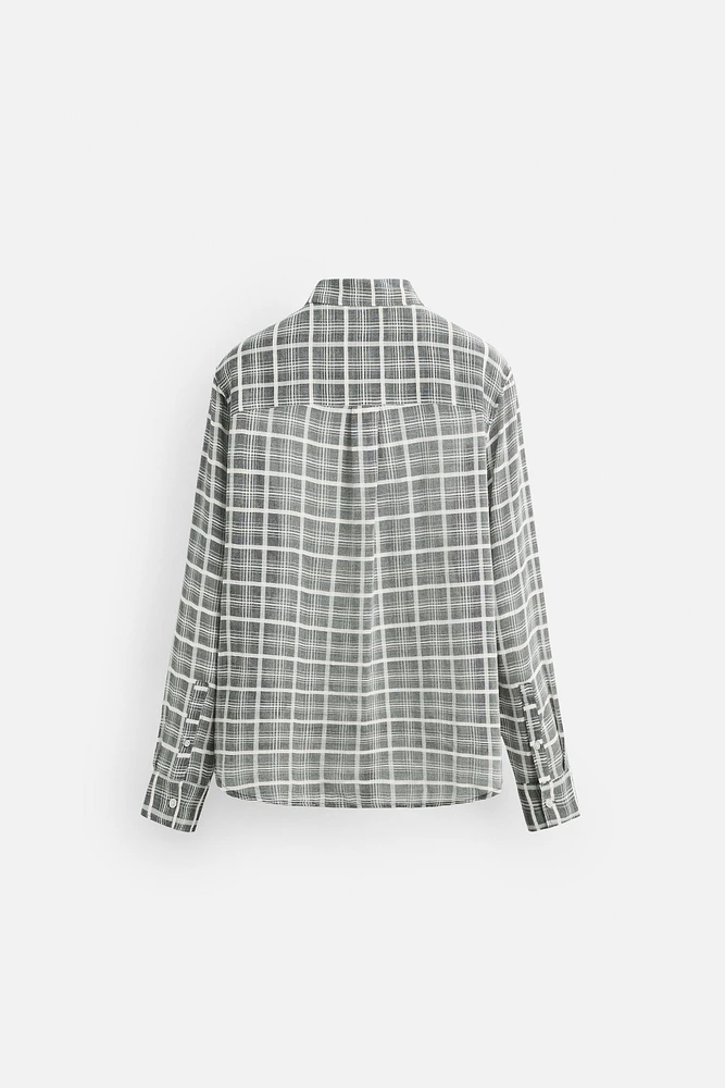 CHEMISE FLUIDE À CARREAUX