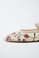 EMBROIDERED BALLET FLATS