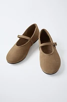 SUEDE BALLET FLATS