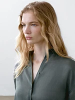 Flowing ramie blend shirt