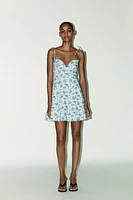 FLORAL POPLIN DRESS