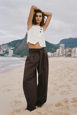 PANTALON LARGE CEINTURE