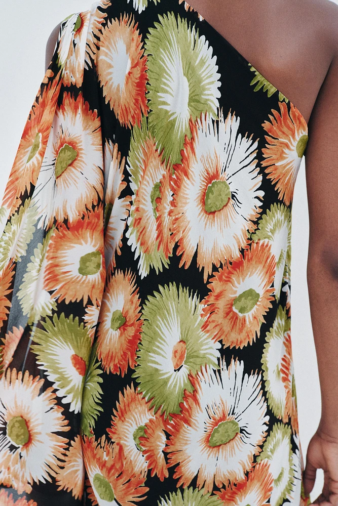 ZW COLLECTION ASYMMETRIC PRINT DRESS