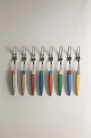 SET OF APPETIZER FORKS WITH RESIN HANDLE (SET OF 8)