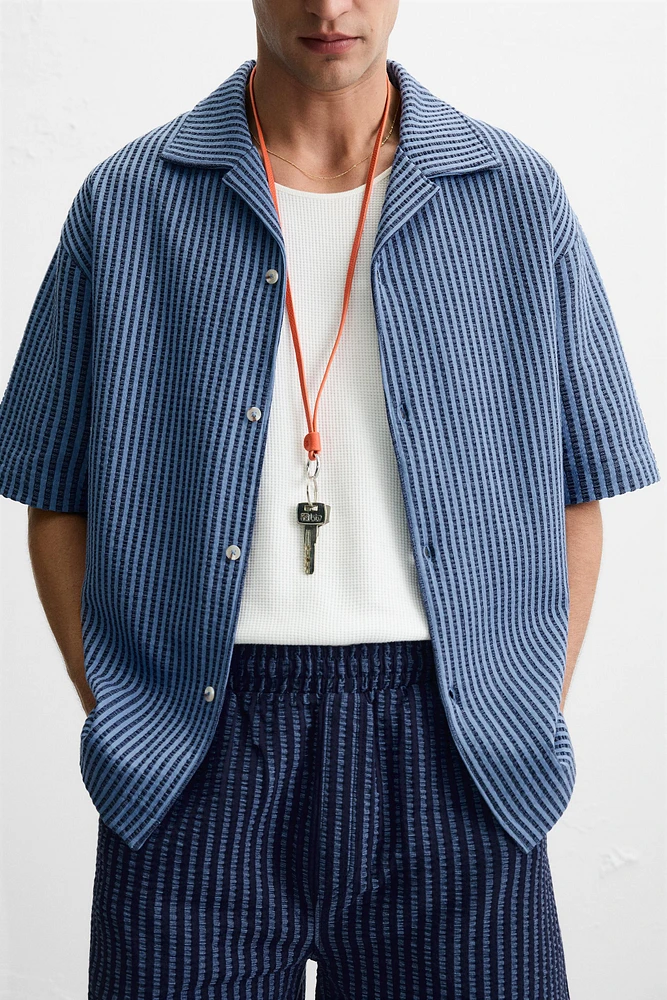 CHEMISE RELAXED FIT SEERSUCKER