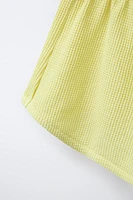 ENSEMBLE T-SHIRT ET BERMUDA GAUFRÉ