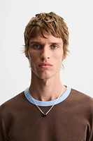 COLLIER PENDENTIF EN MATIÈRES VARIÉES