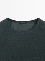 100% linen lightweight ribbed T-shirt