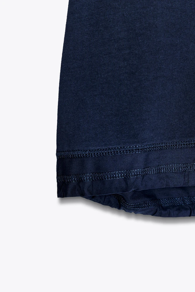 T-SHIRT EN COTON FRONCÉ