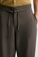 PANTALON FLUIDE À CORDON