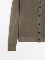Cardigan en lin mélangé