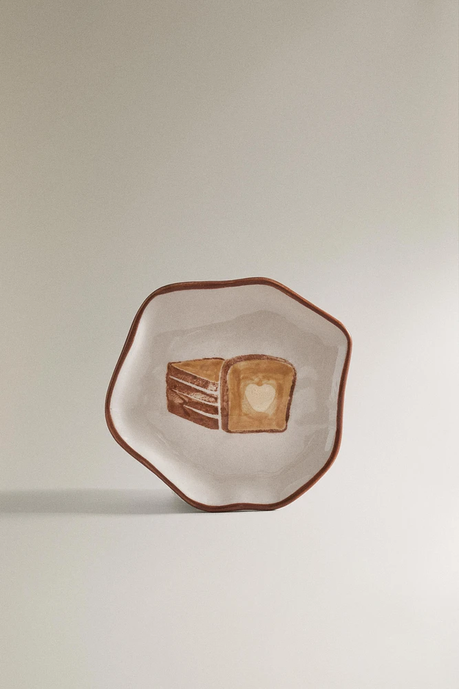 SIDE PLATE WITH TOAST MOTIF