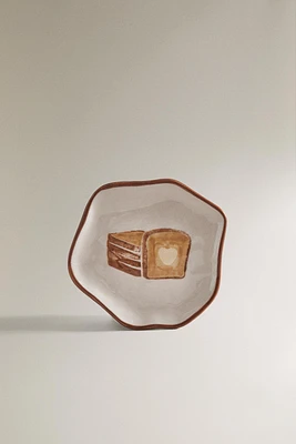 SIDE PLATE WITH TOAST MOTIF