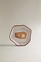 SIDE PLATE WITH TOAST MOTIF