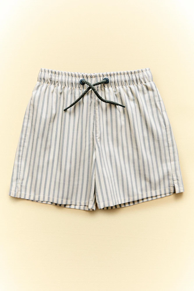 CHILDREN’S STRIPED BEACH SWIMMING TRUNKS