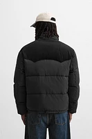 CORDUROY TRIM QUILTED JACKET