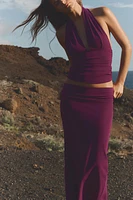 TOP HALTER À FRONCES