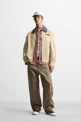 WASHED EMBROIDERED JACKET