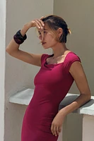 POLYAMIDE MIDI DRESS