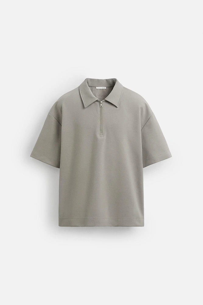 TECHNICAL ZIP POLO SHIRT