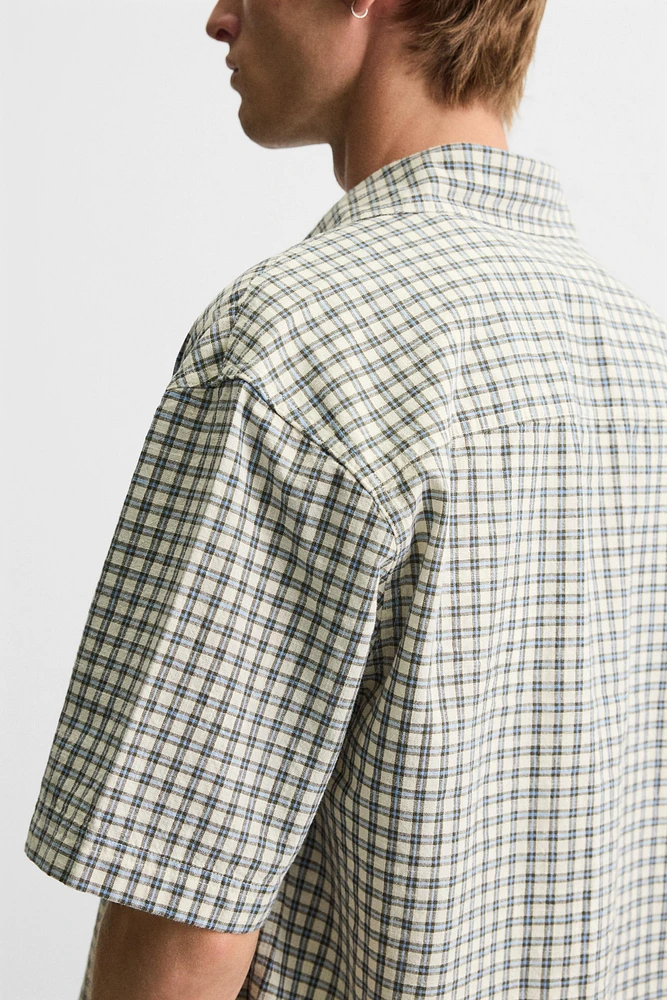 CHEMISE BOXY FIT À CARREAUX