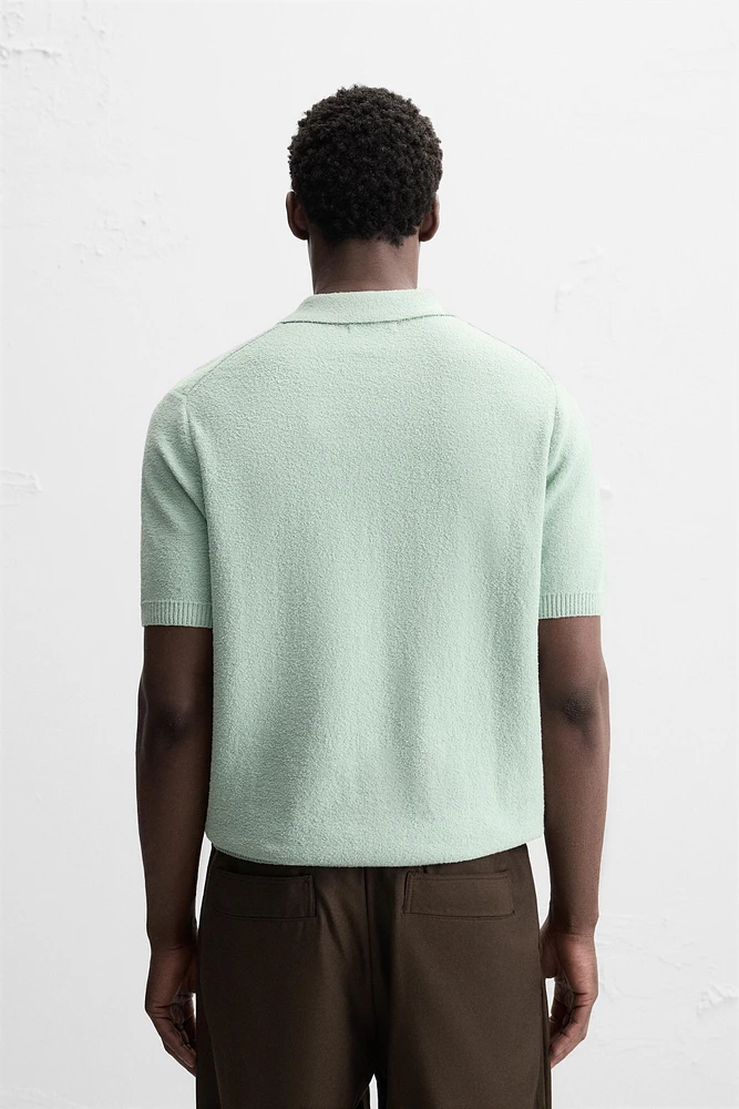 POLO EN MAILLE TEXTURÉE