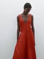 Long flowing flounce dress