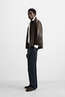 LEATHER OVERSHIRT
