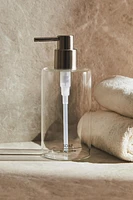 BOROSILICATE BATHROOM DISPENSER WITH TEXT