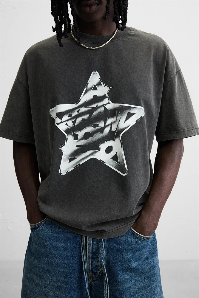 T-SHIRT DÉLAVÉ IMPRIM