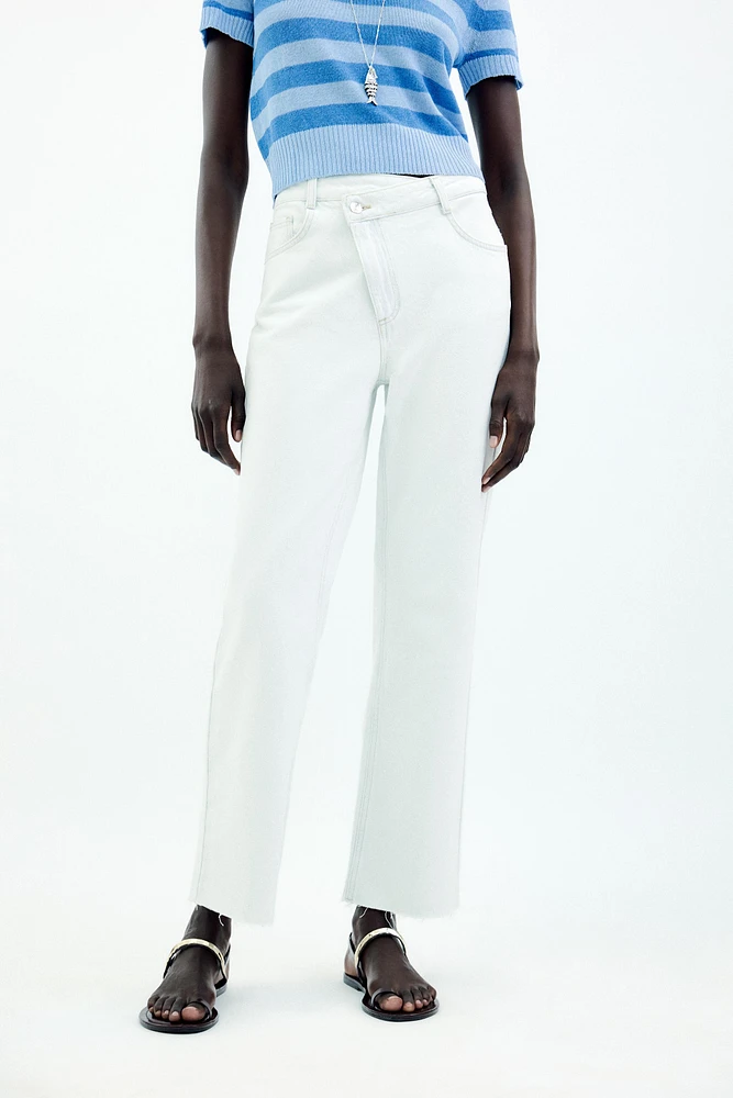 JEAN Z1975 DROIT TAILLE HAUTE CROISÉE
