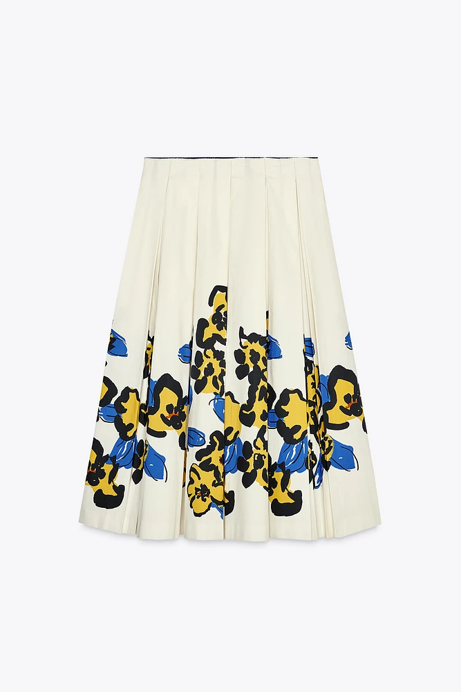ZW COLLECTION PRINTED PLEATED SKIRT