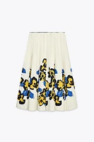 ZW COLLECTION PRINTED PLEATED SKIRT