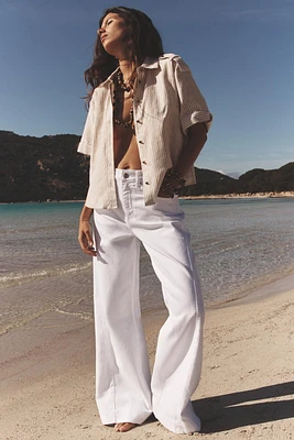 METALLIC THREAD STRIPED SHIRT