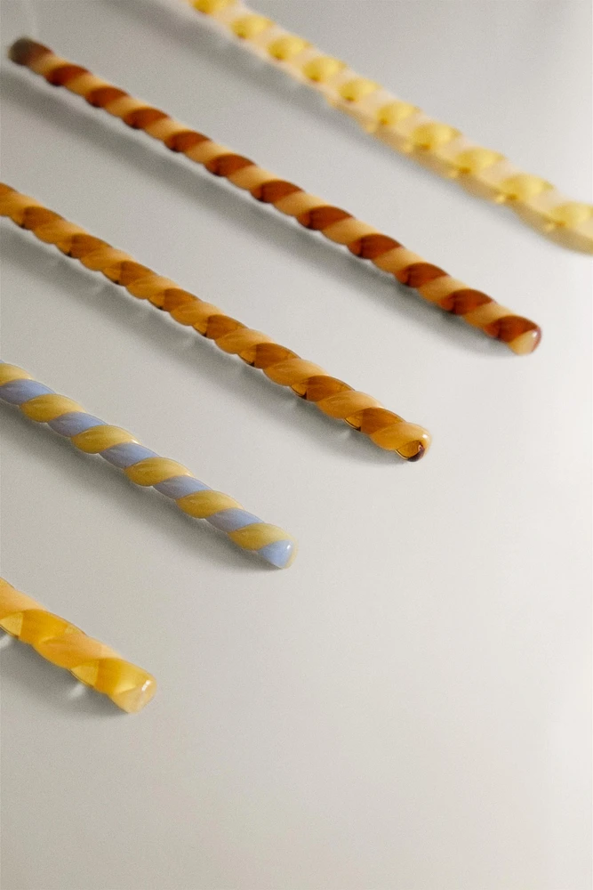 SET OF BOROSILICATE GLASS TABLESPOONS