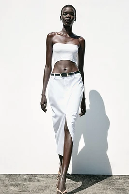 JUPE MIDI DROITE CEINTURE
