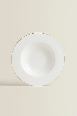 RIMMED BONE CHINA SOUP PLATE