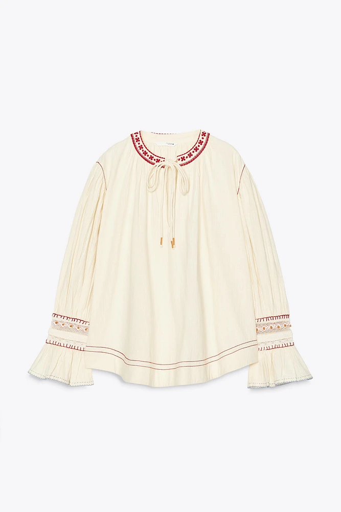 ZW COLLECTION EMBROIDERED SHIRT