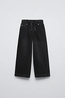 DRAWSTRING CULOTTE JEANS