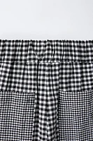 PANTALON WIDE LEG IMPRIMÉ CARREAUX VICHY