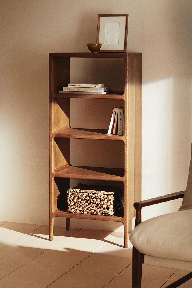 HIGH HONEY OAK BOOKCASE