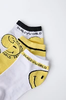 LOT DE TROIS PAIRES SOCQUETTES SMILEYWORLD ®