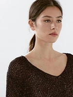 Pull coton en maille moulinée